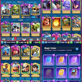 🎯RAREST  ACCT 9 YEAR OLD( 🎉 10600 CUPS  ARENA 24(🏆 4 RARE  EMOT(👍🏻 135 MAXED  39 ELITE 13 EVO(💯 2 MILLIONS GOLD 🏅 INSTANT DELIVERY 🚒 thumbnail 2