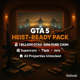 🚨 GTA V | PS5 💎 1 Billion Combat-Ready Account 🎮 (💰 40M Pure Cash + 🚘 Vehicle Bundle) 🔟 Supercars • 🛡️ Tank • ✈️ 2x Jets 🏢 Facility •