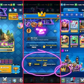 🎯RAREST  ACCT 9 YEAR OLD( 🎉 10600 CUPS  ARENA 24(🏆 4 RARE  EMOT(👍🏻 135 MAXED  39 ELITE 13 EVO(💯 2 MILLIONS GOLD 🏅 INSTANT DELIVERY 🚒 thumbnail 3