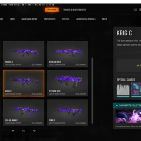🌑 Dark Matter 581 Camos 🥇 Prestige Master + 50 Wins ⚡ Ranked Ready 🧑‍🚀 17 Operators 🛡️ Gold Camo Linkable: Steam / Battle.net / PSN / Xbox | BO6 thumbnail 5
