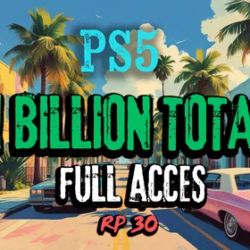 🦁 PS5 🦁 1 Billion Total 💵 30 RP Rank 🎖️ Full Access 🔒 Instant Delivery 🌟 Money Loaded 🎯