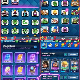 🎯4 YEAR OLD ACCT( 57 SUPER EMOTES💯( LEV-45 ACCT( 7-MAX CARDS( 7557 -TROPHIES( KT-14( ARENA-20( 2140-GEMS- INSTANT DELIVERY 
 thumbnail 2
