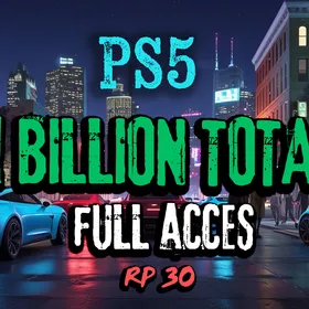 👑 PS5 👑 1 Billion Total 💎 30 RP Rank 🏅 Full Access 🔑 Instant Delivery 🚨 Money Loaded 🎯