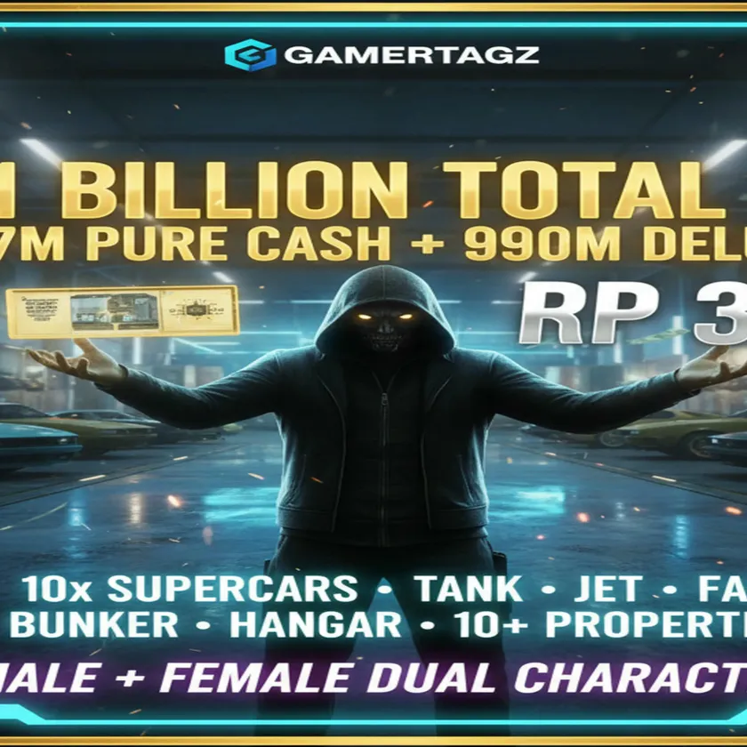 GTA 5 | PS5 🦹‍♀️ 1 Billion Total ( 47 Million Pure Cash + 990 Million Worth Deluxo ) 🦹‍♀️ 10x Supercars 🦹‍♀️ RP 37 🦹‍♀️ Tank 🦹‍♀️ Jet #lEoqhP
