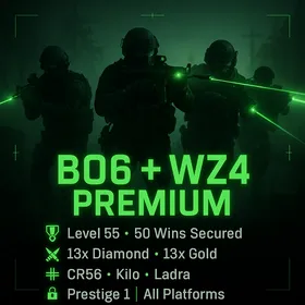 🔥BO6 META STACKED ACCOUNT🔥 13x Diamond Camo (Kilo + CR56) 🧿 Level 55 | 🏁 50 Ranked Wins 🛡️ 195 Camos • 13 Diamond • 15 Gold ⚔️ 18 Operators