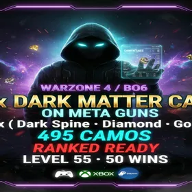 🧡 Secure 🧡 Warzone 4 / BO6 🧡 33x Dark Matter Camo on META GUNS 🧡 33x ( Dark Spine , Diamond , Gold ) 🧡 495 Camos 🧡 Ranked Ready