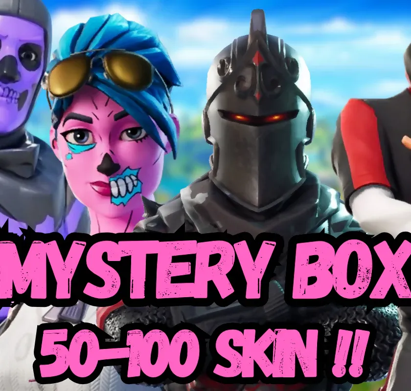 50-100 Skins , Chance for (Travis Scott ,OG Ghoul Trooper, , Black Knight ,Galaxy, IKONIK , OG Skull Trooper, Sparkle Specialist or Others skins)