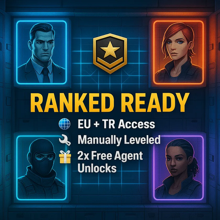 [V25 Act 4] | EU & TR 🎯 Ranked Mode ✅ Handcrafted 🧰 Cost Saver 🔐 Extra 2 Agents Unlocked 📩 Fully Accessible 💰 Huge VP Drop -75%
