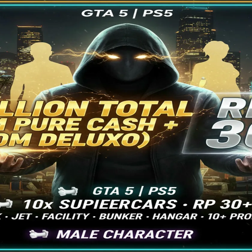 GTA 5 | PS5 🧟 1 Billion Total ( 47 Million Pure Cash + 990 Million Worth Deluxo ) 🧟 10x Supercars 🧟 RP 30 🧟 Tank 🧟 Jet #Bdxjxx