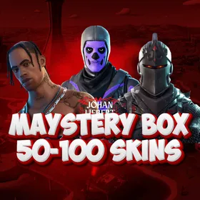 50-100  Skins , Chance for (Travis Scott ,OG Ghoul Trooper,  , Black Knight ,Galaxy, IKONIK , OG Skull Trooper, Sparkle Specialist or Others skins)