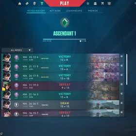 Ascendant I (Current ACT)⭐Ascendant 3 previous  ACT⭐TURKISH⭐ Level 48⭐11 Agents thumbnail 4