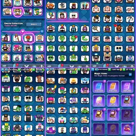 🎯27500 GMS HIGH XP 63 [💎] 27 TOWER SKINS 🧜 9k CUPS 🏆 KT 15  ARENA 23 [💯]  115 MAX 31 ELITES 13 EVO [😍] 119 CARDS OPEN [🔥] 150 EMOTES  thumbnail 3