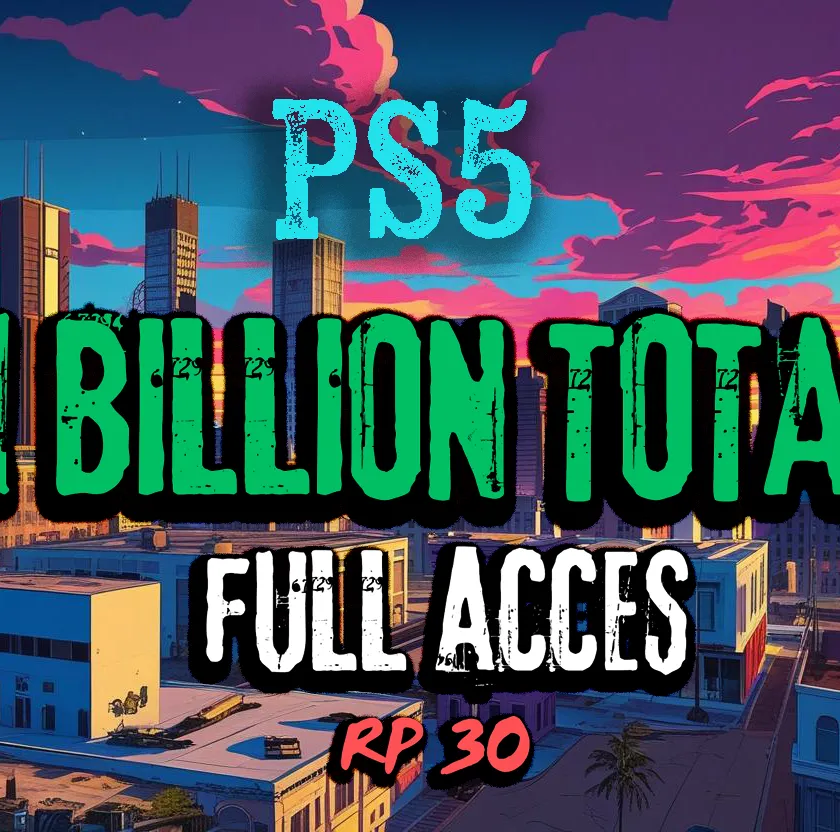 🔥 PS5 🔥 1 Billion Total 💵 30 RP Rank 🏆 Full Access 🗝️ Instant Delivery 🚨 Money Loaded 🎮