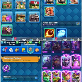 🎯RAREST  ACCT 9 YEAR OLD( 🎉 10600 CUPS  ARENA 24(🏆 4 RARE  EMOT(👍🏻 135 MAXED  39 ELITE 13 EVO(💯 2 MILLIONS GOLD 🏅 INSTANT DELIVERY 🚒 thumbnail 5